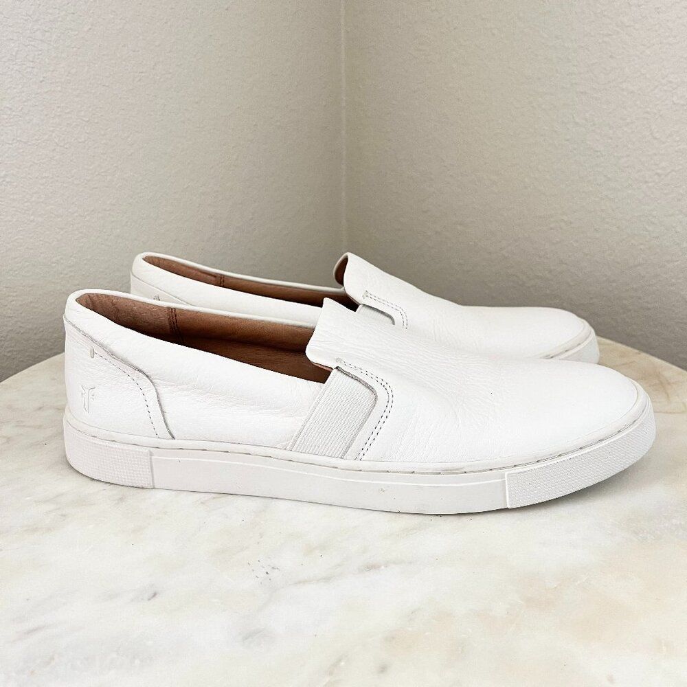 Frye White Slip-On Sneakers Minimalist Design